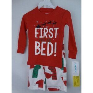 Carter's Christmas Pajamas Baby Size 24 Months 2 Piece Set First Out of Bed